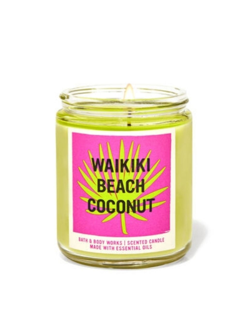 WAIKIKI BEACH COCONUT SINGLE WICK CANDLE BY BATH & BODY WORKS
